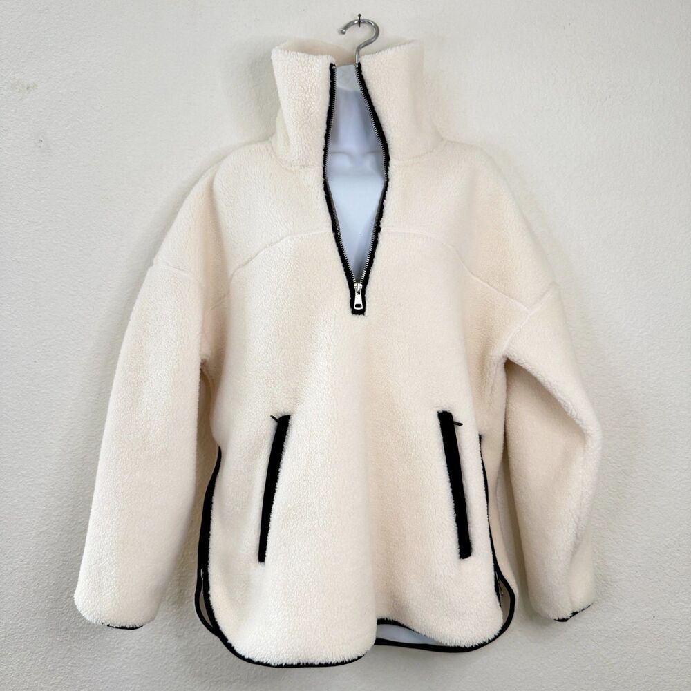 Abercrombie YPB neoWARM High Neck Quarter Zip Teddy Fleece Medium
